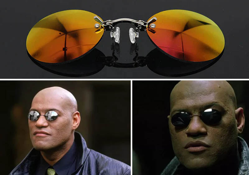 Matrix Shades | Morpheus Clip-on Red